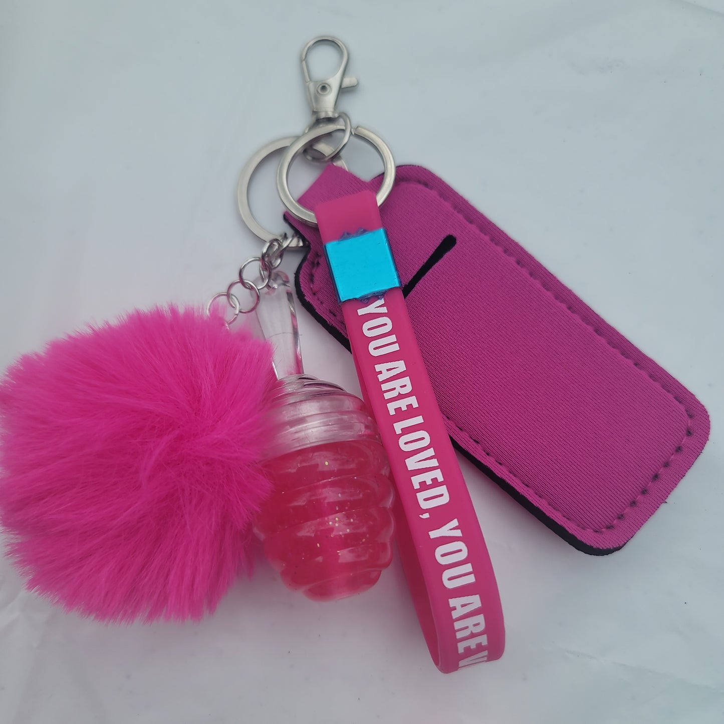 LIP GLOSS KEYRING set pink