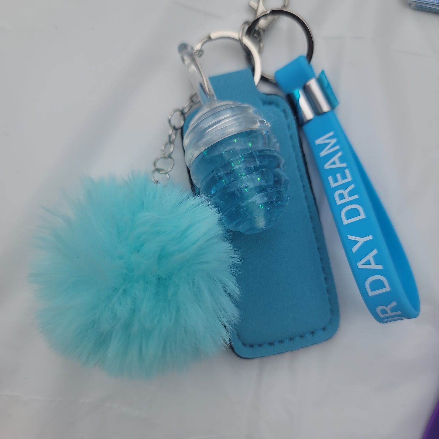 LIP GLOSS KEYRING set blue