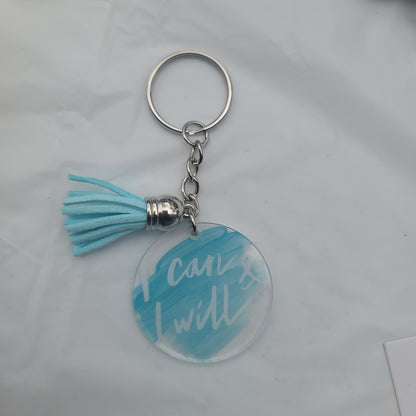 Motivational keyring pink