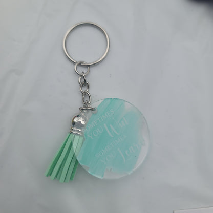 Motivational keyring pink