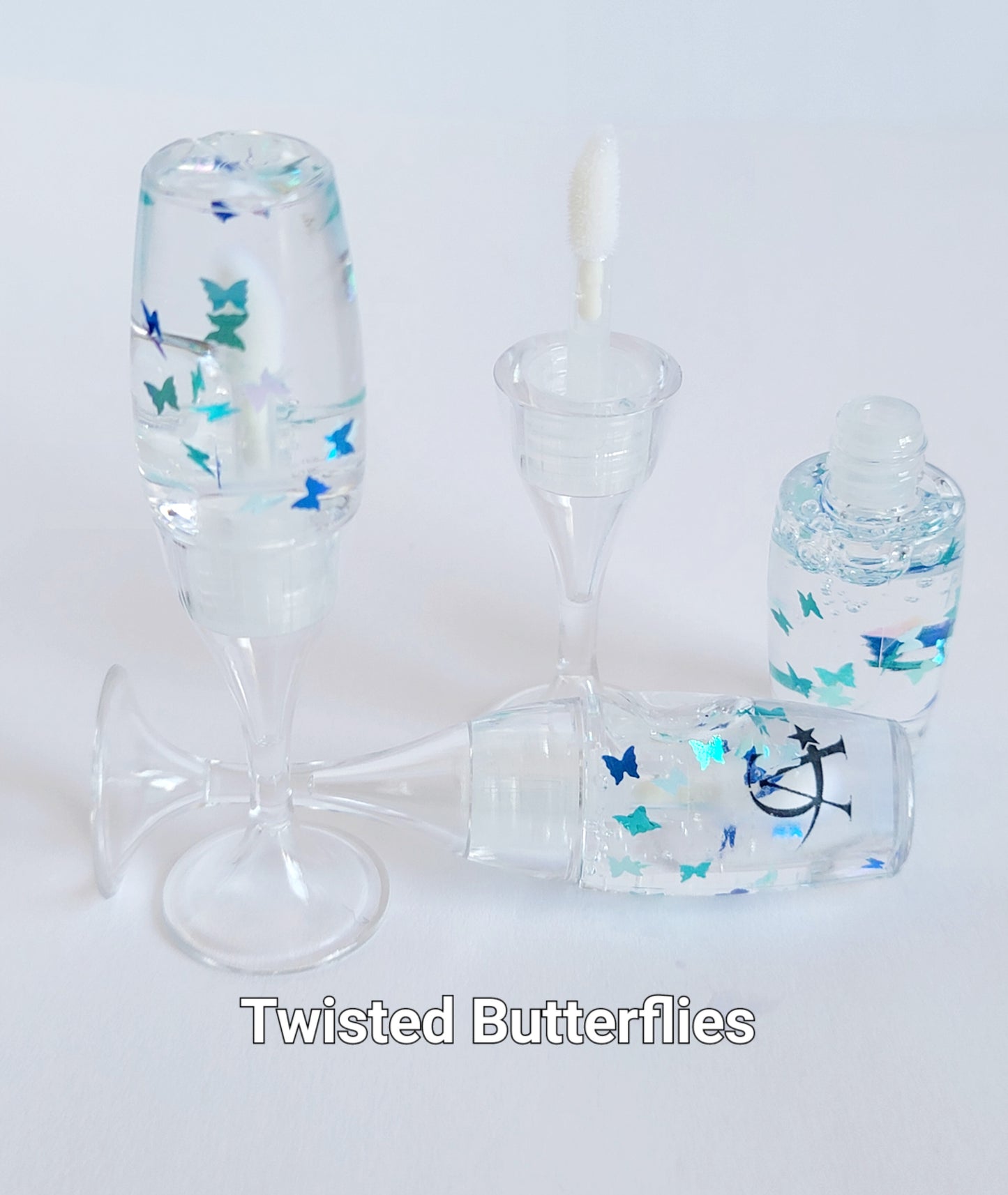 Twisted Butterflies Wine Glass Tube