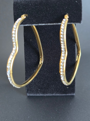 EARRING**Heart Hoop Crystal Earing**